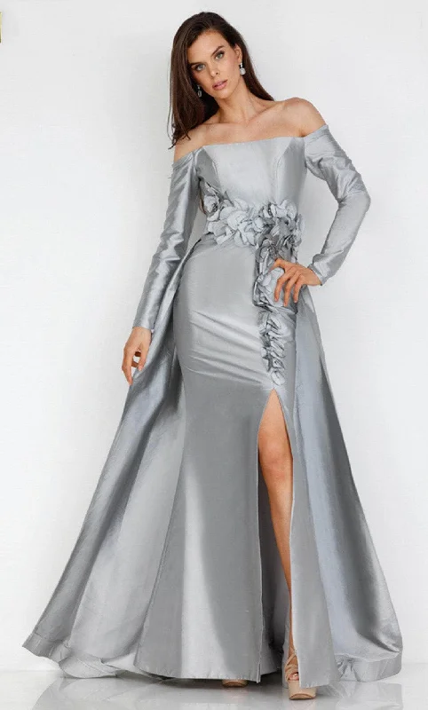 Women's Travel Garments Terani Couture 231E0280 - Off-Shoulder Long Sleeve Evening Gown