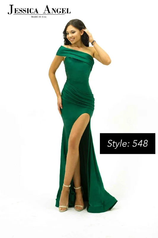 Women's Evening Wear Outfit Jessica Angel One Shoulder Long Formal Gown 548 Sale