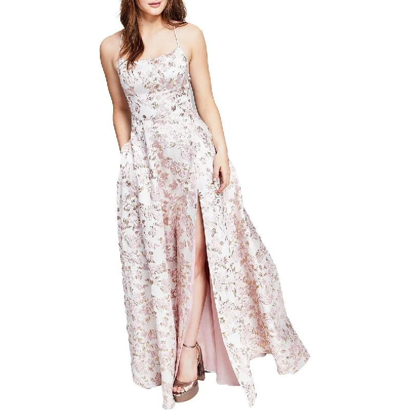 Stylish Women's Attire B. Darlin Womens Juniors Floral Jacquard Evening Dress