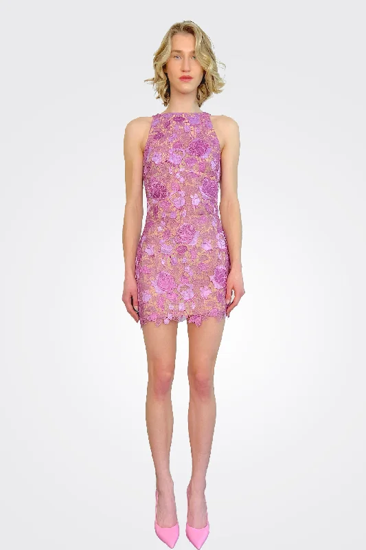 Women's Transitional Garments Etta Mini Dress - Lavender Garden