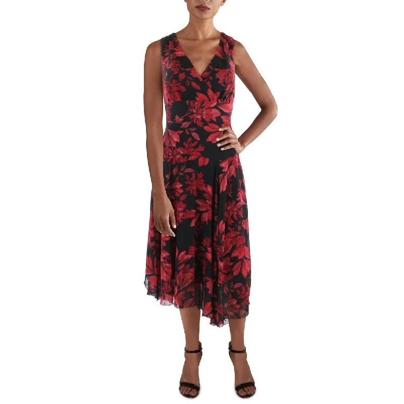 Women's Occasion Wear Apparel Connected Apparel Womens Boho Floral Midi Dress