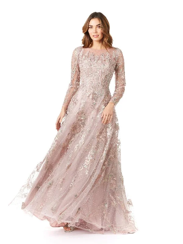 Women's Clothing For Holiday Travel Lara Dresses 29618 Beaded Long Evening Gown