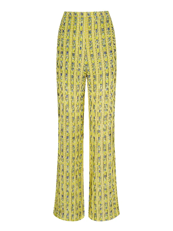 Women's Athleisure Apparel Jamie Trousers in Faience Floral Lime