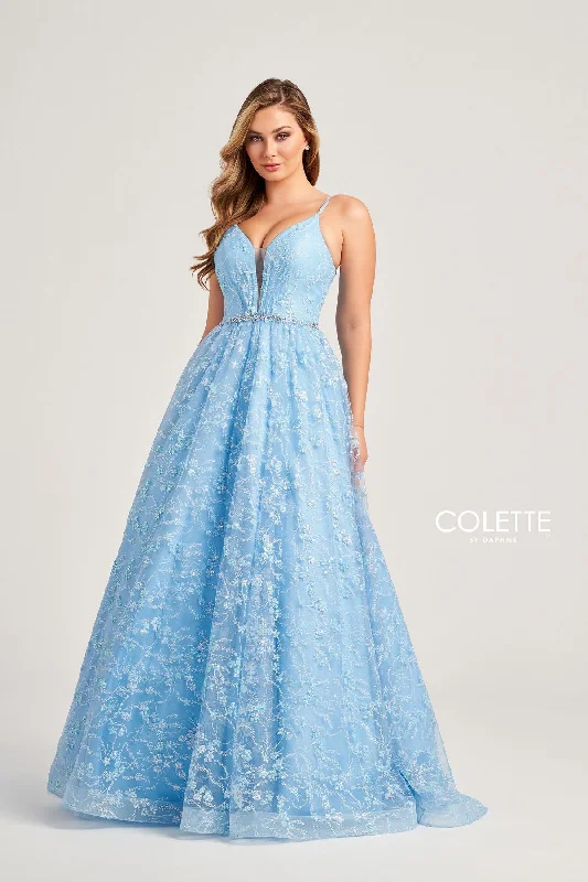 Women's Formal Event Outfit Colette CL5288 Sequin Prom Long Formal Ball Gown