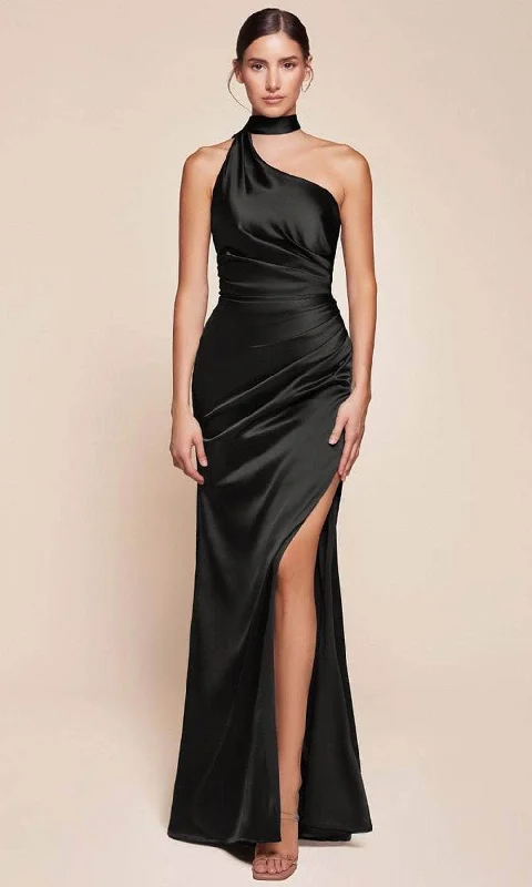 Elegant Women's Attire Ladivine 7454 - One Shoulder Fitted Long Gown