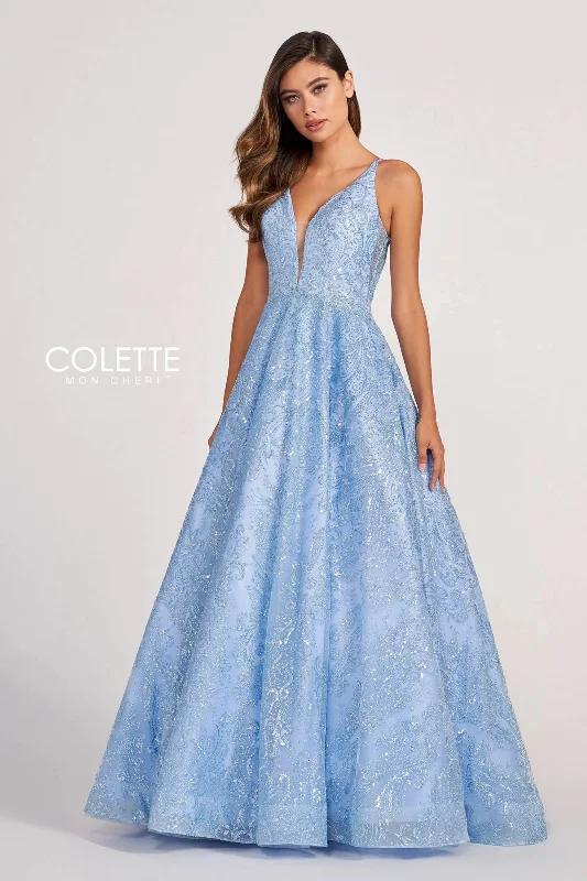 Women's Charming Outfit For Events Colette CL2014 Formal Glitter Long Prom Ball Gown