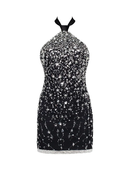 Women's Vintage Attire Striking halterneck crystal-embellished mini dress, Xo Xo