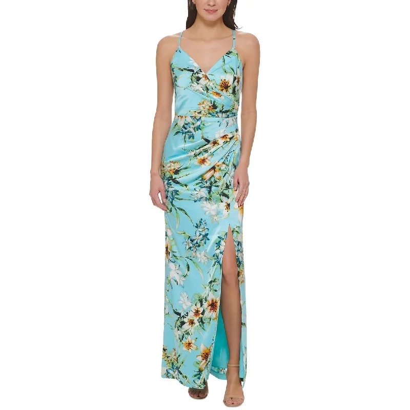 Women's High-Fashion Clothes Vince Camuto Womens Floral Print Long Maxi Dress