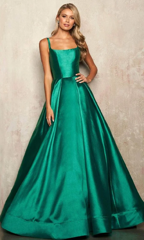 Women's Luxury Garments Sherri Hill - 54180 Sleeveless Square Neck Gown