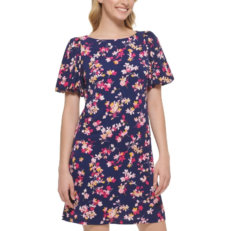 Women's Casual Wear Clothes Jessica Howard Womens Knit Floral Shift Dress