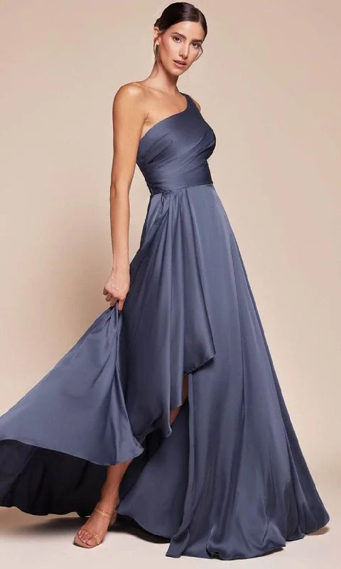 Women's Date Night Outfit Ladivine 7450 - Asymmetrical Hem Long Gown