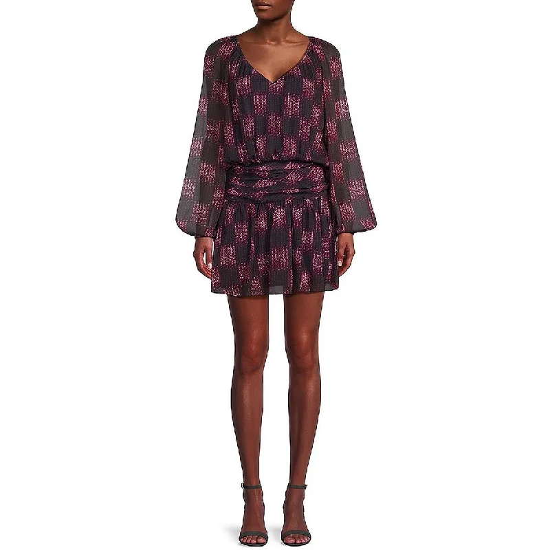 Women's Transitional Clothes Ramy Brook Womens Jaylah Abstract Mini Mini Dress