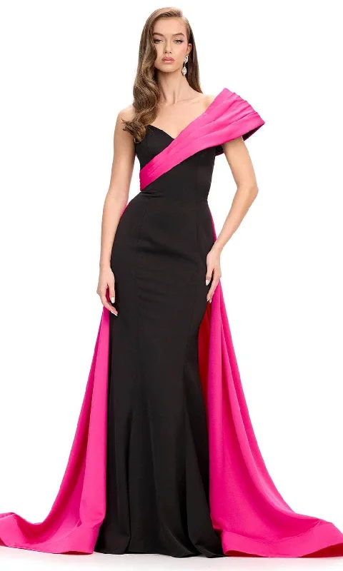 Women's Workout Garments Ashley Lauren 11735 - One-Shoulder A-Line Evening Gown