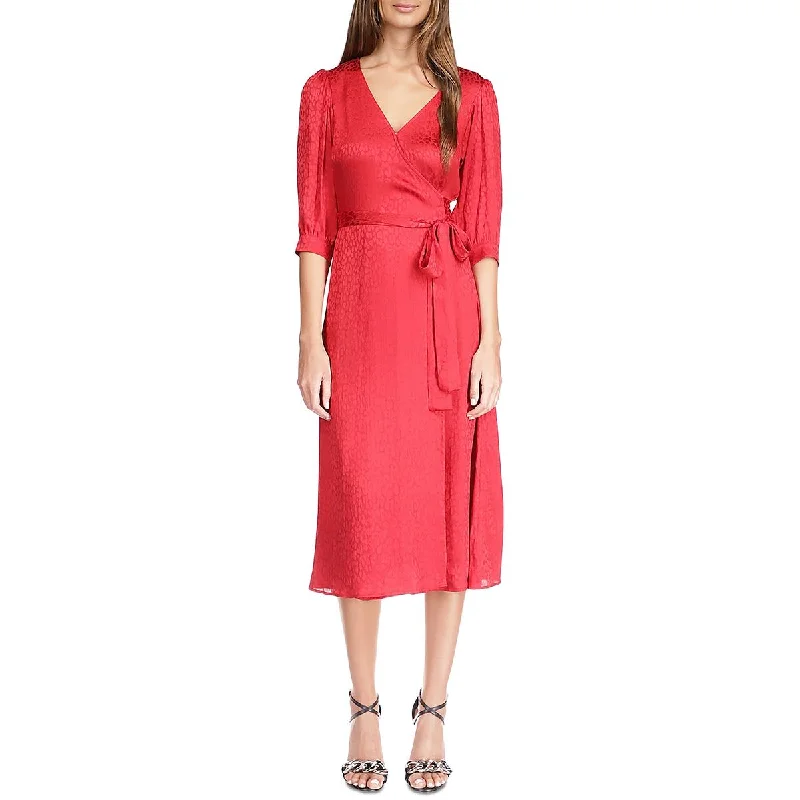 Sustainable Women's Clothes MICHAEL Michael Kors Womens Wedding Guest Midi Wrap Dress