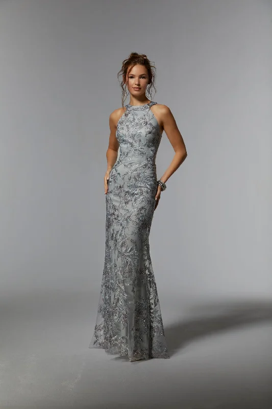 Women's Functional Outfit For Outdoor Activities Silver 10 MGNY Madeline Gardner New York 72939 Long Formal Gown Sale