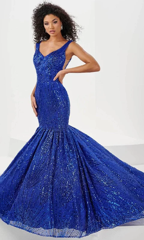 Women's Clothing For Holiday Travel Panoply 14180 - Sequin Trumpet Evening Gown