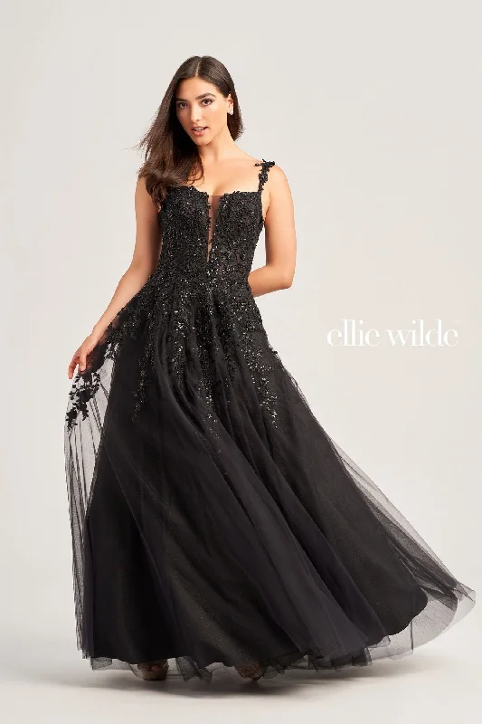 Women's Everyday Attire Ellie Wilde EW35068 Prom Long Glitter Ball Gown