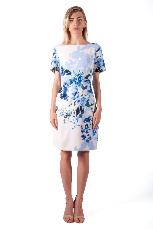 Plus-Size Women's Clothing RALPH LAUREN-FLORAL SHORT SLEEVE SHIFT DRESS