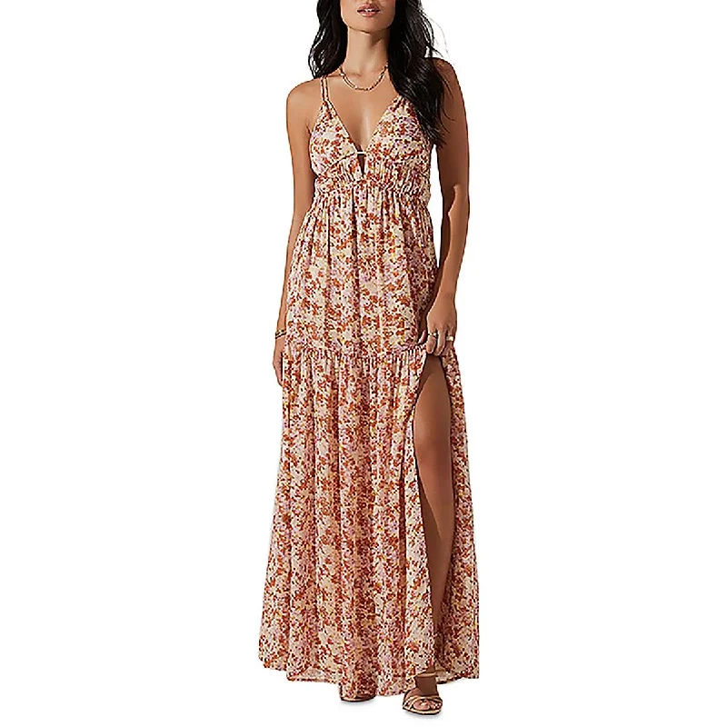 Timeless Women's Clothes ASTR the Label Womens Ryliana Chiffon Floral Maxi Dress