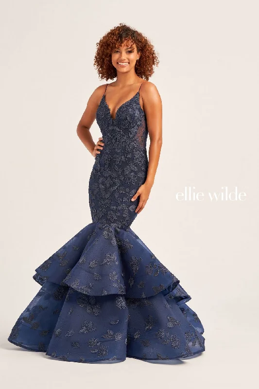 Women's Athletic Garments Ellie Wilde EW35092 Mermaid Long Formal Prom Gown