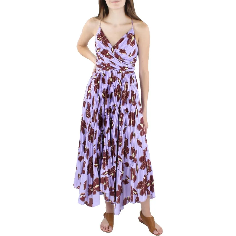 Formal Clothing For Women Jonathan Simkhai Womens Satin Floral Print Midi Dress