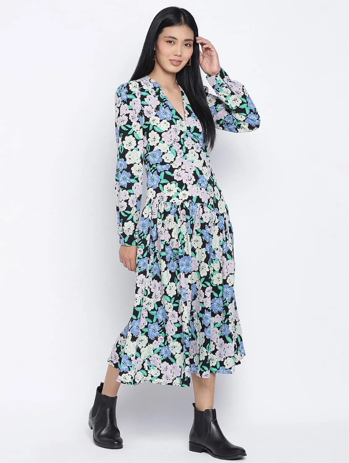 Women's Outerwear Apparel Siren Chic Floral Printed Women Dress