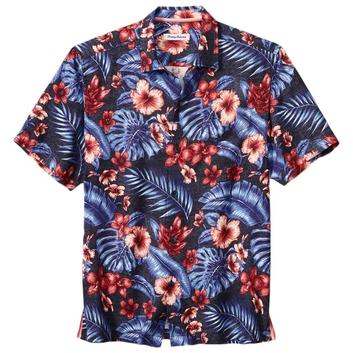 Women's Professional Clothes Tommy Bahama King Island Floral Camp Shirt - Night Cap