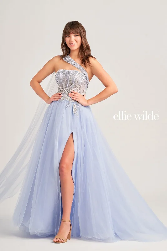 Formal Garments For Women Ellie Wilde EW35090 Prom Long Beaded Ball Gown