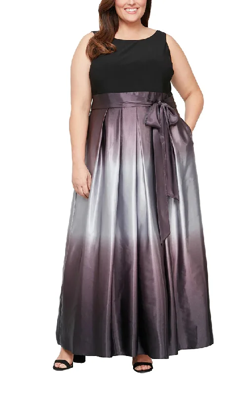 Women's Night-Out Outfit SL Fashions 619435M Plus Size Ombre Long Formal Gown