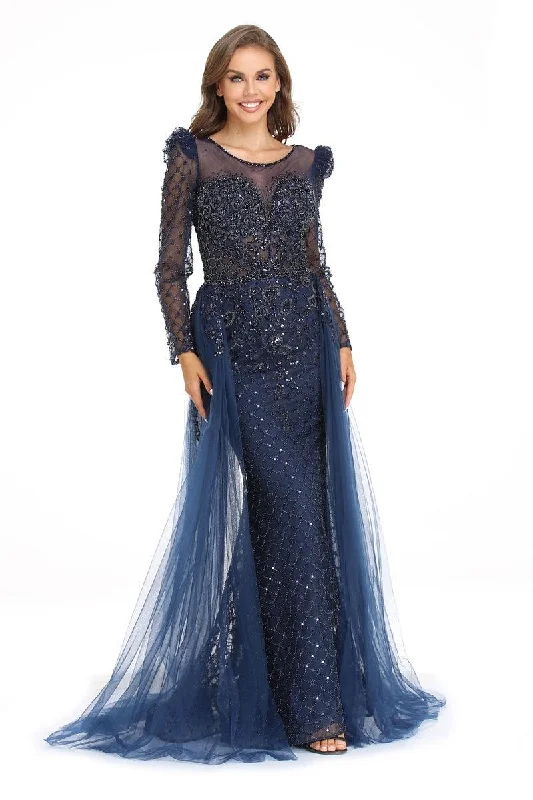 Classic Clothes For Women High Couture NR2240 Long Sleeve Formal Evening Prom Gown