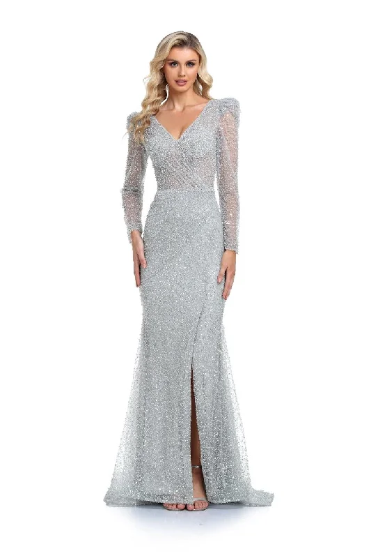 Women's Outerwear Clothing High Couture NR2265 Prom Long Sleeve Formal Evening Gown