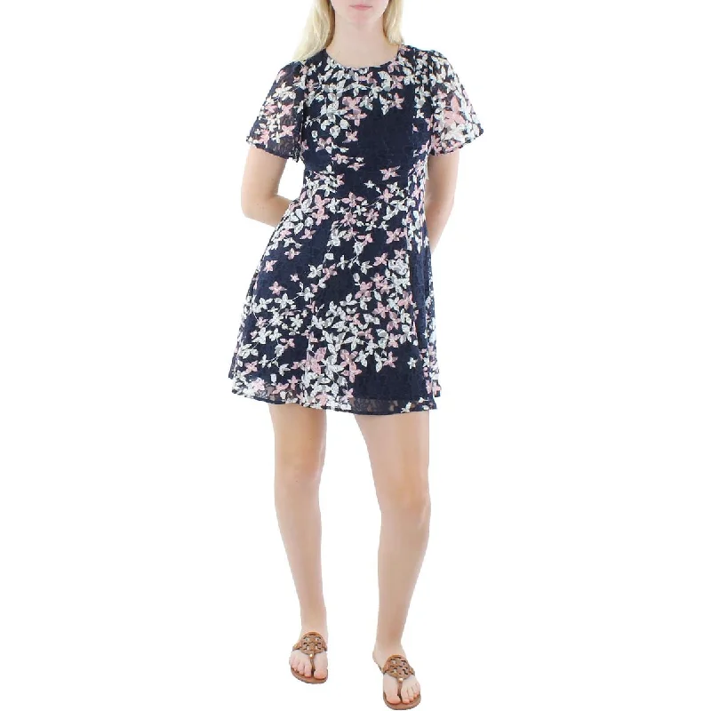 Women's Clothing For Everyday Wear Jessica Howard Womens Petites Floral Mini Fit & Flare Dress