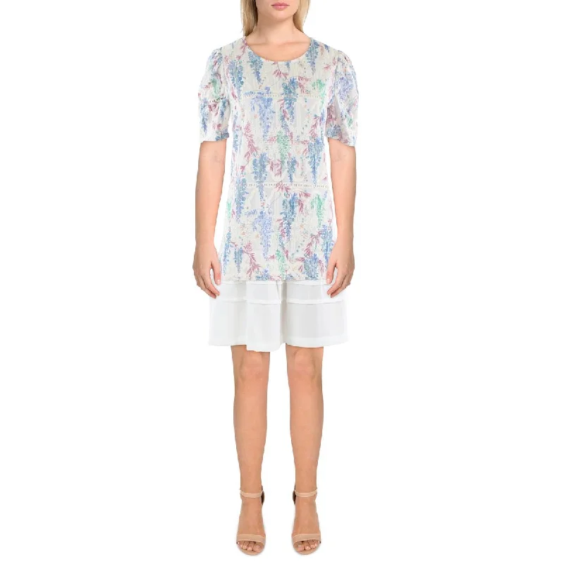 Women's Everyday Apparel Gracia Womens Daytime Floral Shift Dress