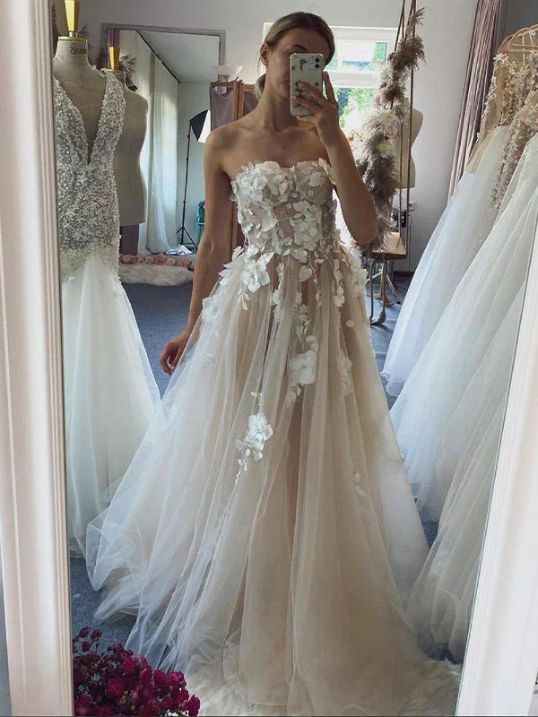 Stylish Women's Clothing Custom A-Line Plus Size Elegant Vintage Beach Long Wedding Dresses gh2568