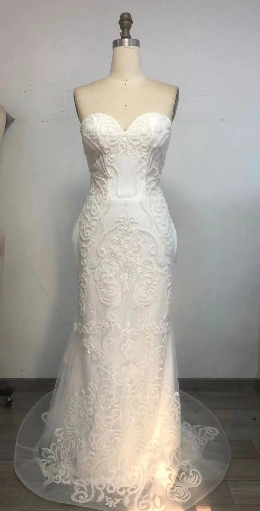 Women's Clothing White Prom dress wedding reception dress lace evening dress gh2626