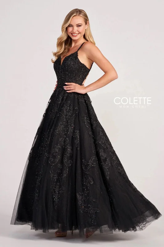 Elegant Women's Attire Colette CL2026 Long Formal Applique Prom Ball Gown