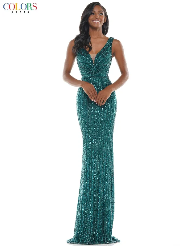 Women's Plus-Size Clothes Colors G1042 Colors Long Sleeveless Fitted Prom Gown Sale