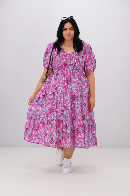 Chic Clothing For Women Sunday Boho Jasmine Dress Pink Floral