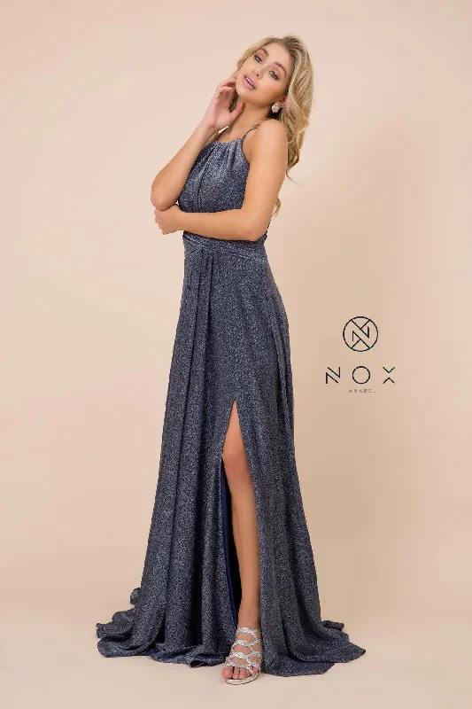 Women's Clothes For The Office Long Metallic Prom Dress Formal Evening Gown Sale