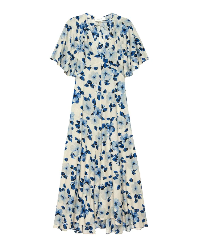 Stylish Women's Garments The Crescent Dress. -- Deep Meadow Floral