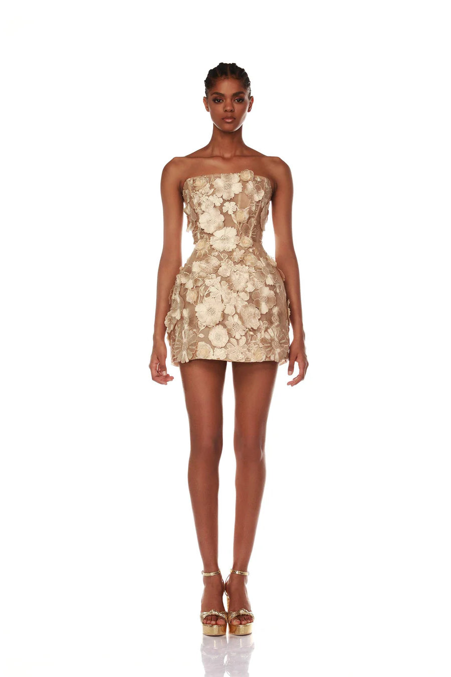 Fashion-Forward Women's Clothing Jasmine Maraya Mini Dress - Gold