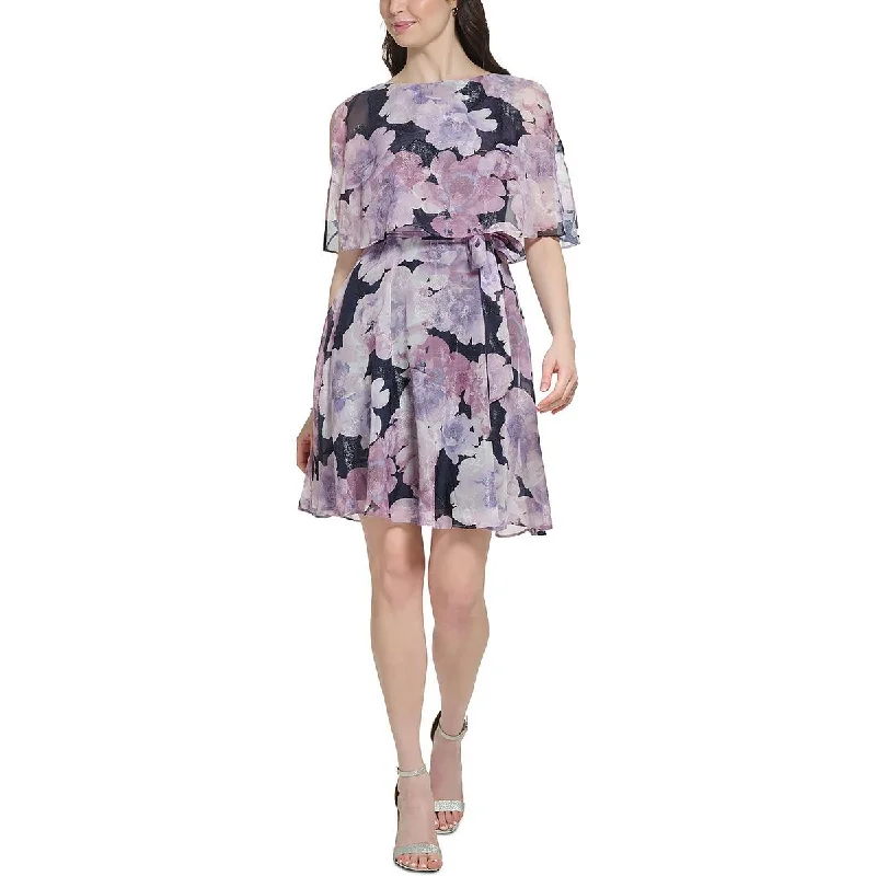 Women's Clothing For Outdoor Activities Jessica Howard Womens Floral Print Short Fit & Flare Dress