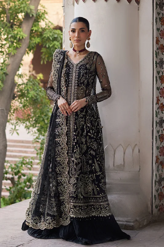 Women's Clothing For Everyday Wear Traditional Black Embroidered Pakistani Wedding Dress Gown Sharara