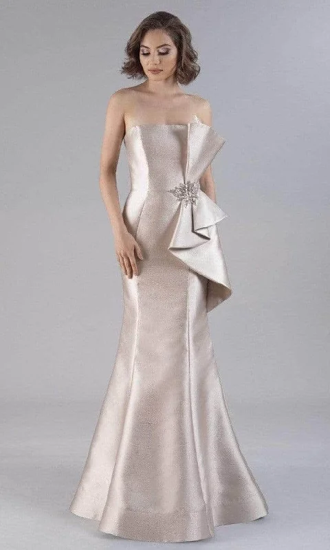 Women's Seasonal Garments Feriani Couture - 20507 Folded Bow Detailed Prom Gown