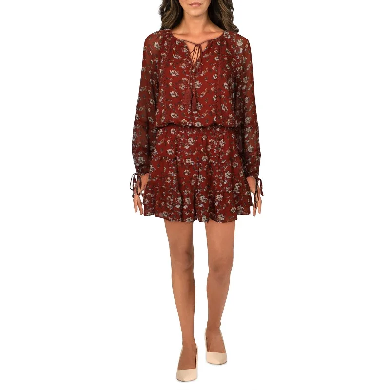 Women's Professional Clothes Lost + Wander Le Marais Women's Floral Print Blouson Tie Sleeve Mini Dress