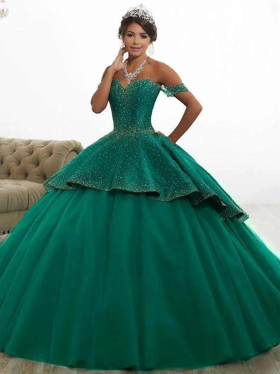 Women's Fashionable Attire For Work Quinceanera Collection - 26887 High Low Gown with Removable Skirt