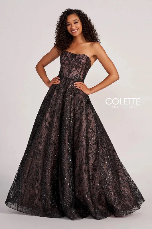 Stylish Women's Attire Colette CL2042 Prom Glitter Formal Long Ball Gown