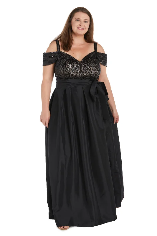 Women's Tailored Outfit R&M Richards 9659W Long Formal Evening Plus Size Gown