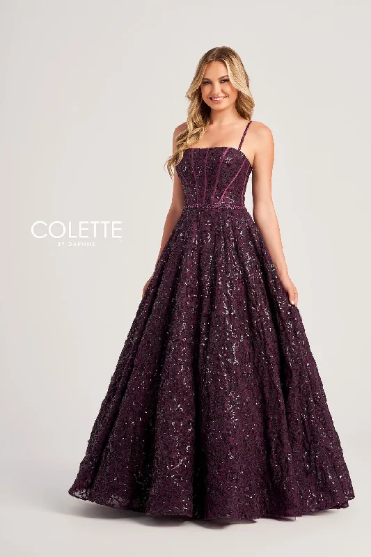 Women's Party Outfit Colette CL5141 Sequin Long Formal Prom Ball Gown