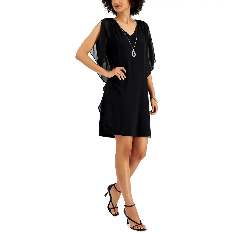 Women's Clothing For Everyday Wear JM Collection Womens Petites Wedding Mini Shift Dress